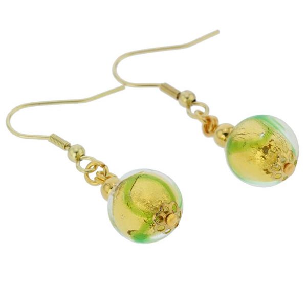Royal Green Ball Earrings