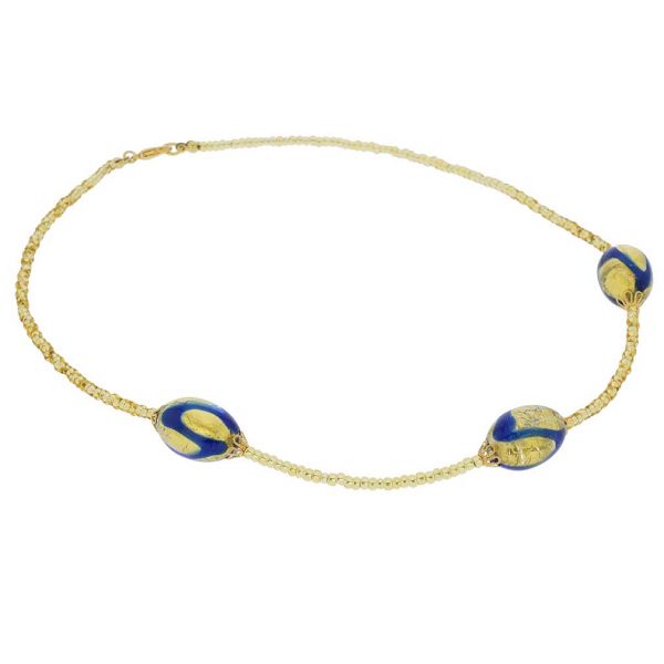 Royal Blue Capsules Necklace