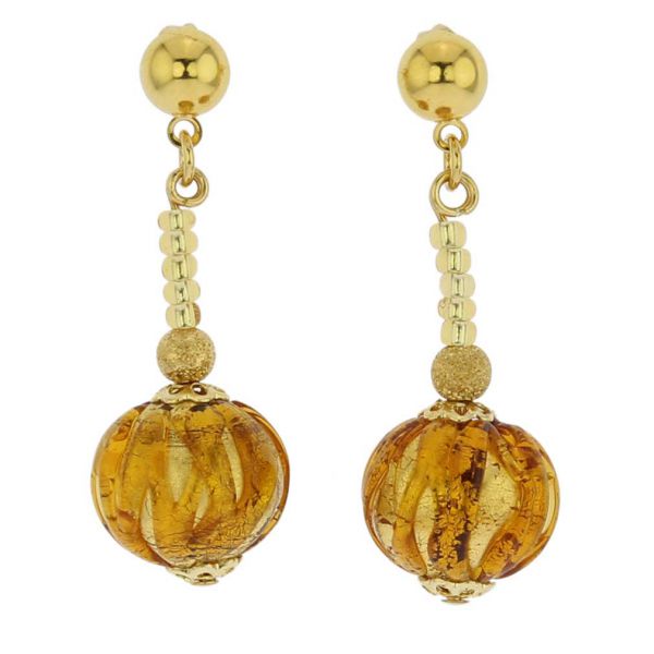 Canaletto Earrings - Golden Brown