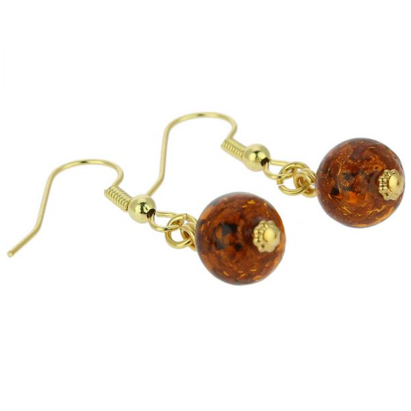 Starlight Balls Earrings - Cognac