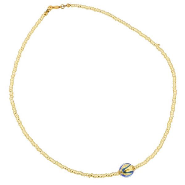 Royal Blue Ball Necklace