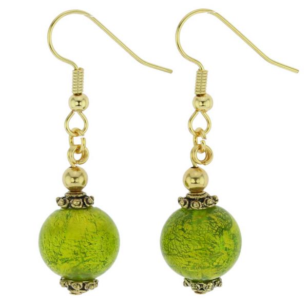 Antico Tesoro Balls Earrings -Apple Green