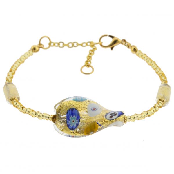 Murano Glass Klimt Spiral Bracelet
