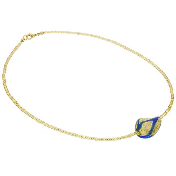 Royal Blue Spiral Necklace