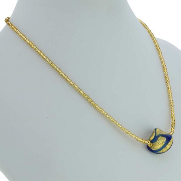 Royal Blue Spiral Necklace