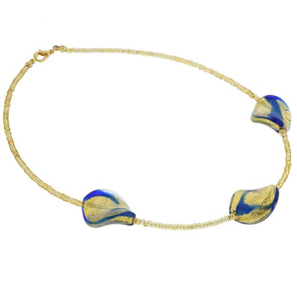 Royal Blue Spirals Necklace
