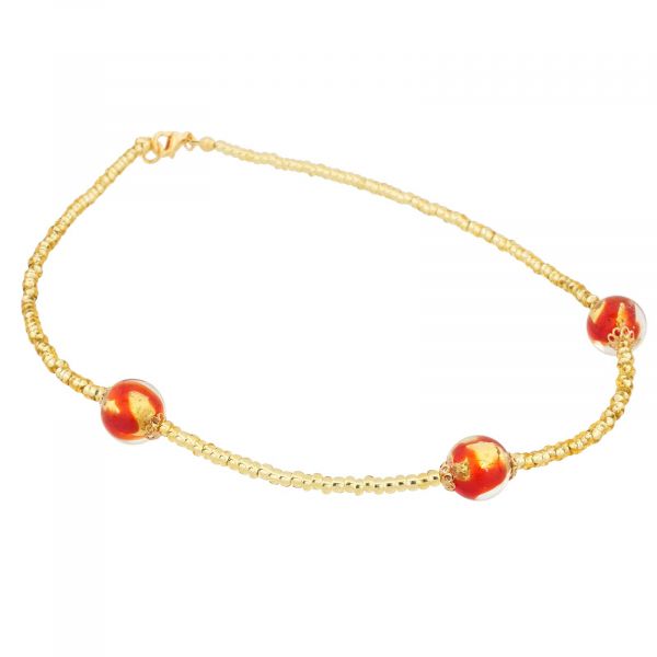 Royal Red Balls Necklace