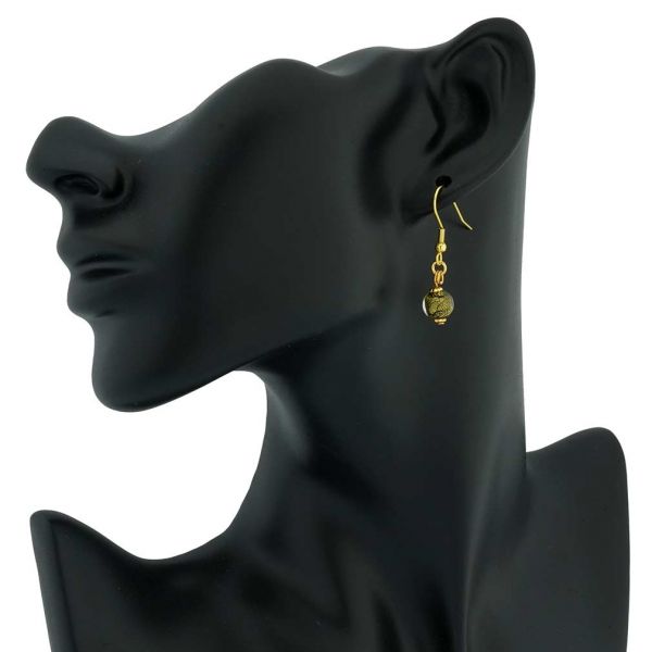 Golden Glow Earrings - Black