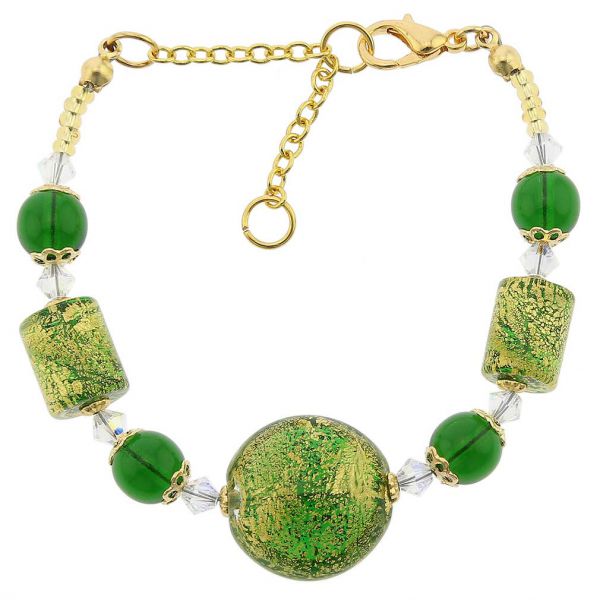 Ca D\'Oro Murano Bracelet - Emerald Green