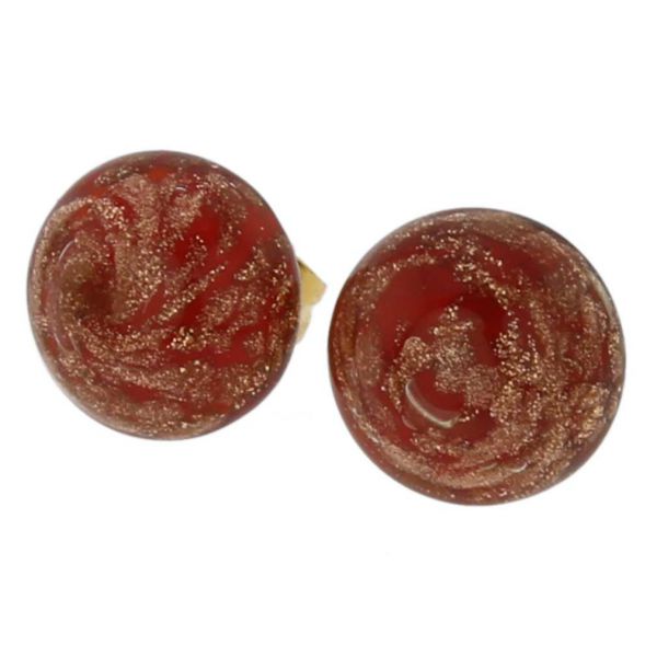 Starlight Small Stud Earrings - Red