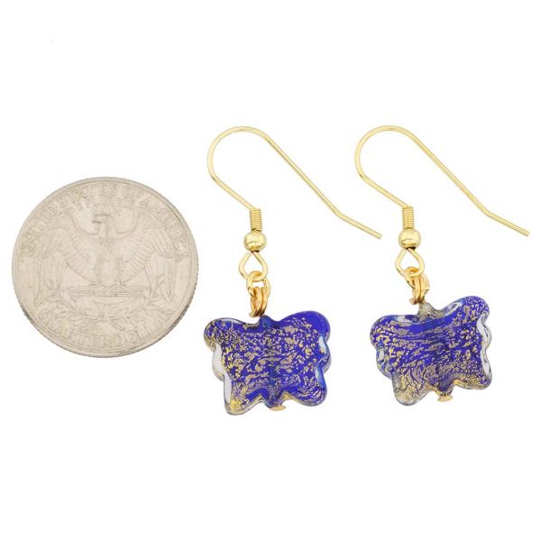 Ca D\'Oro Butterfly Earrings - Cobalt Blue