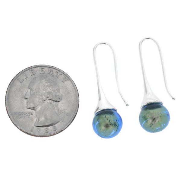 Murano Drop Earrings - Royal Blue