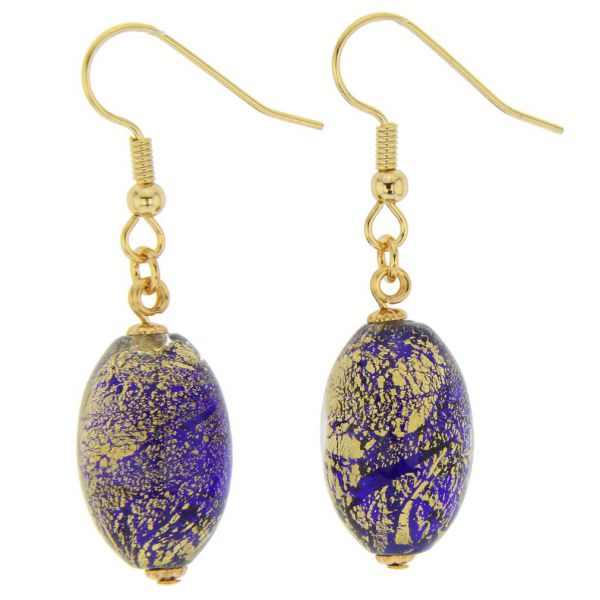 Ca D\'Oro Olives Earrings - Cobalt Blue