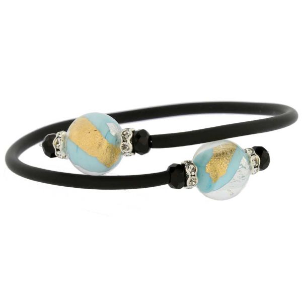 Venetian Glamour Bracelet - Turquoise Gold and Silver