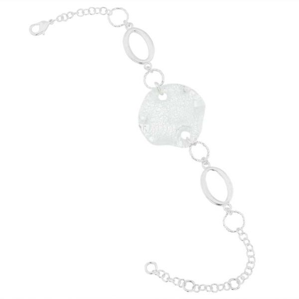 Volano Murano Glass Bracelet - Silver