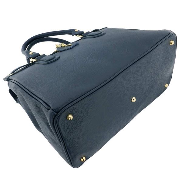 Fioretta Italian Genuine Leather Carryall Satchel Handbag Crossbody For Women - Blue