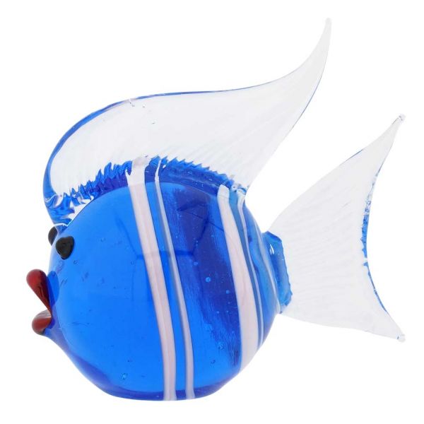 Striped Glass Ball-Shaped Fish - Blue