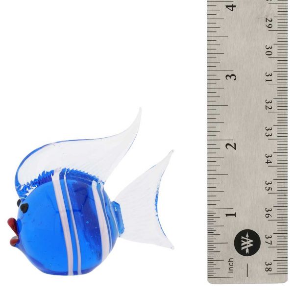 Striped Glass Ball-Shaped Fish - Blue
