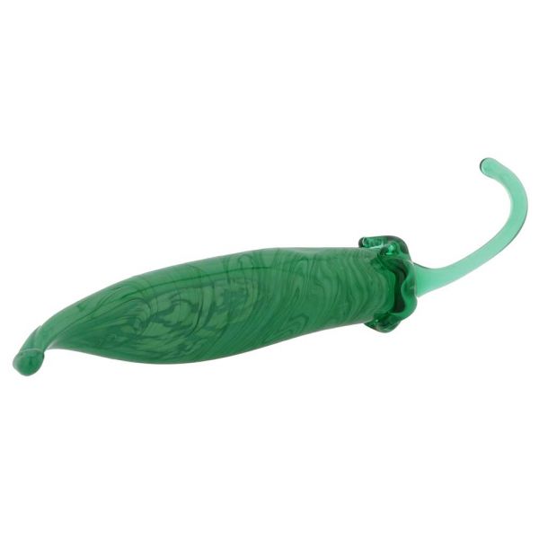 Murano Glass Green Chili Pepper Figurine