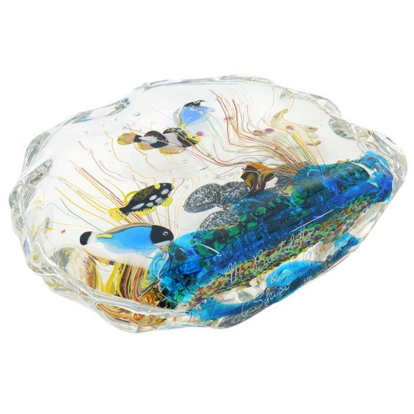 Murano Glass Aquarium Bag With Tropical Fish