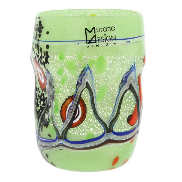 Modern Art Murano Glass Tumbler - Green