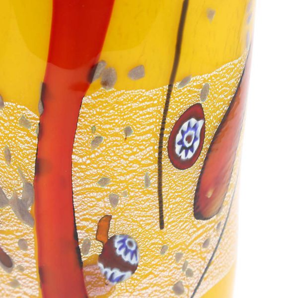 Modern Art Murano Glass Vase - Yellow
