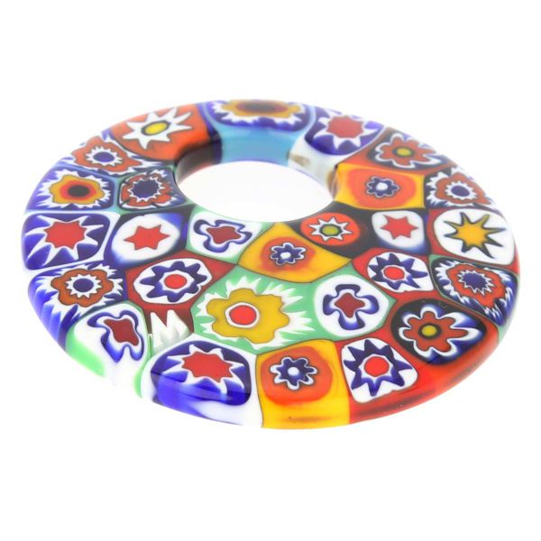 Millefiori Medium Round Pendant - Multicolor