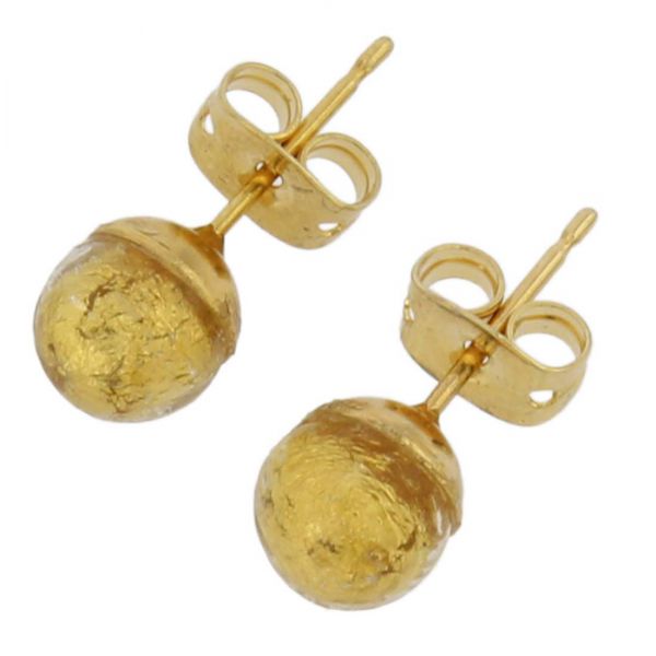 Murano Tiny Stud Earrings - Gold
