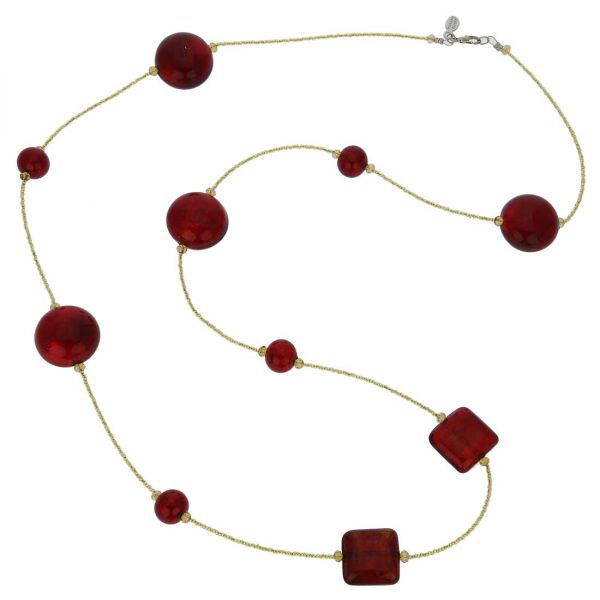 Lucia Murano Necklace - Ruby Red