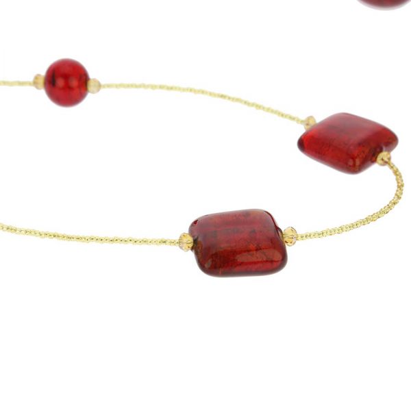 Lucia Murano Necklace - Ruby Red