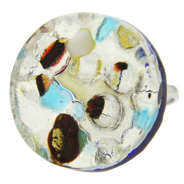 Venetian Reflections Ring - Round With Adjustable Band #10