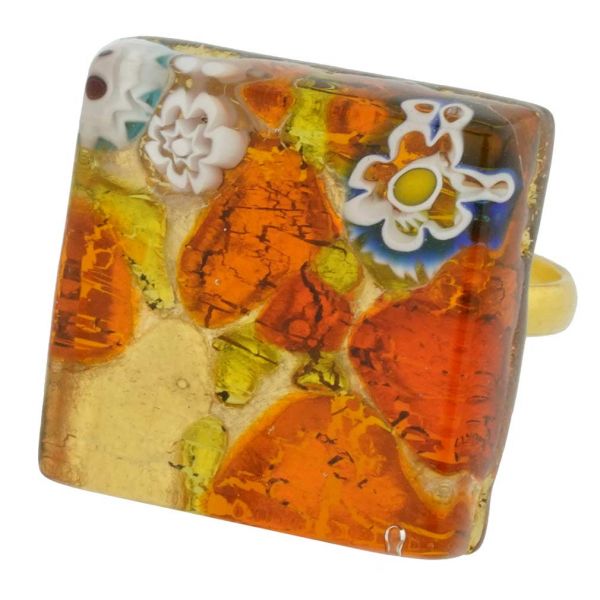 Venetian Reflections Ring - Square With Adjustable Band #3