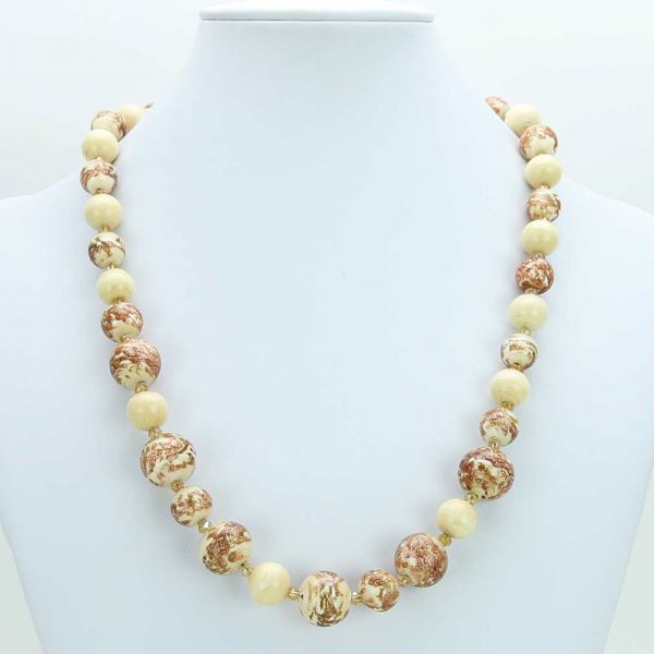 Murano Necklaces | Starlight Murano Necklace - Milky White