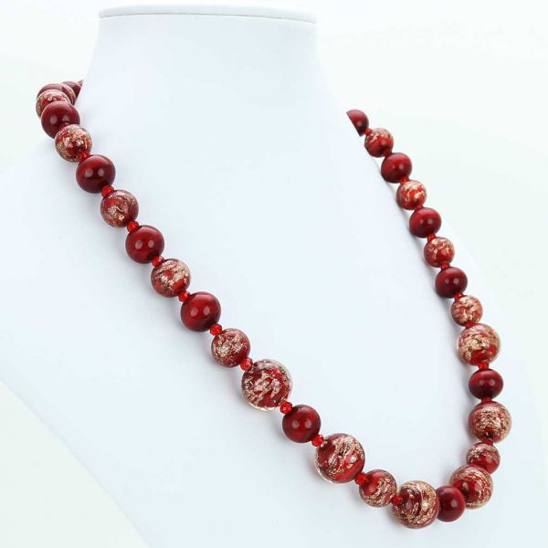 Starlight Murano Necklace - Red