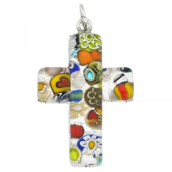 Murano Pendants | Venetian Reflections Murano Glass Cross Pendant