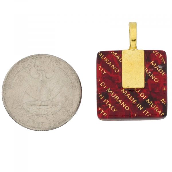 Venetian Reflections Square Pendant #3