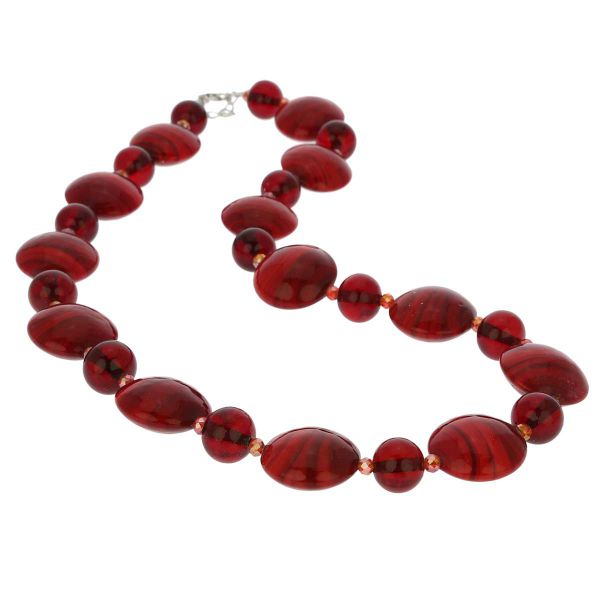 Murano Wonders Necklace - Ruby Red