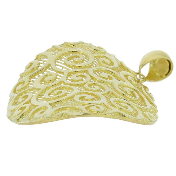Graceful Twists Sterling Silver Gold-Plated Pendant