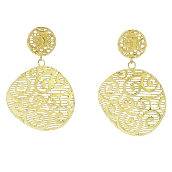 Graceful Twists Sterling Silver Gold-Plated Earrings