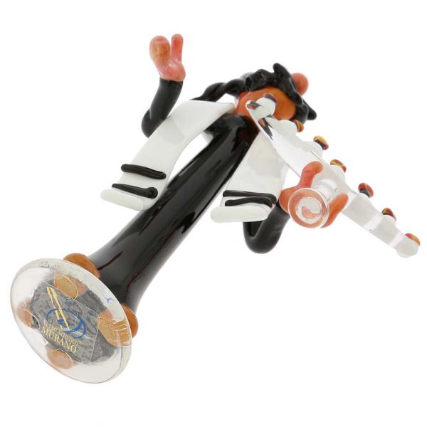 Murano Glass Rabbi With Menorah