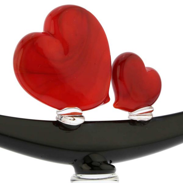 Murano Glass Romantic Hearts Gondola