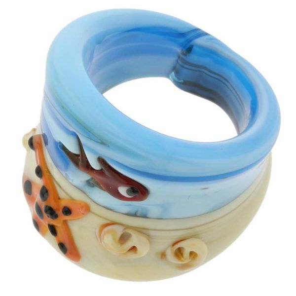 Ocean Life Murano Ring