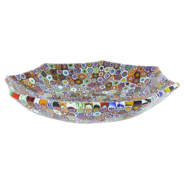 Murano Millefiori Octagonal Plate - Multicolor