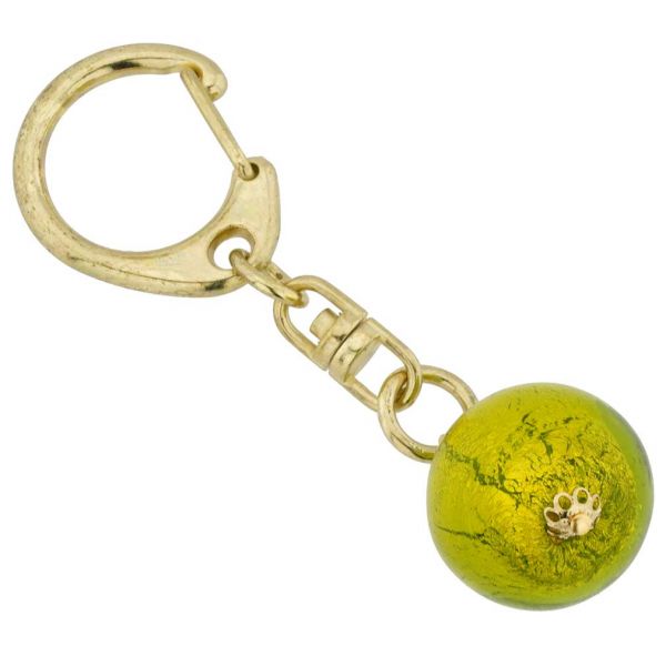 Murano Ball Keychain - Green