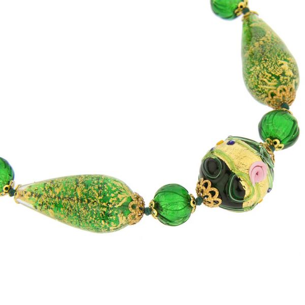 Murano Necklaces | Necklace Carnivale di Venezia - Emerald