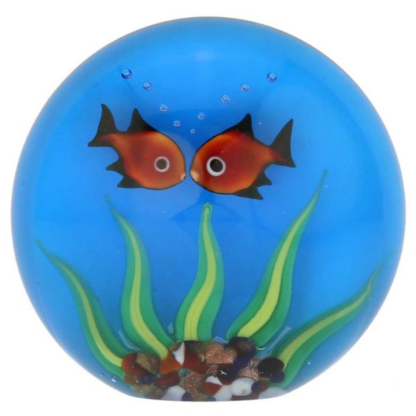 Murano Glass Aquarium With Goldfish