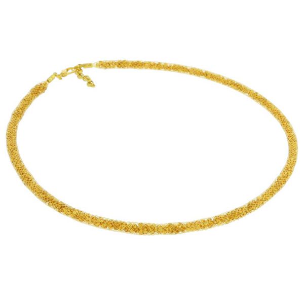 Thin Murano Necklace Eleganza - Gold