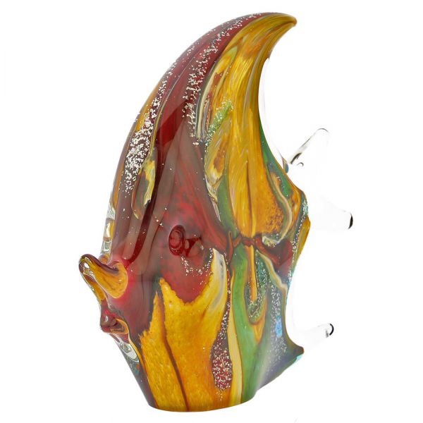 Murano Glass Fish - Rainbow Chalcedony