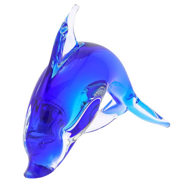 Murano Glass Dolphin - Aqua Blue