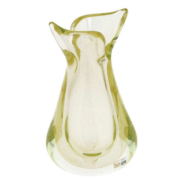 Murano Glass Sommerso Bud Vase - Sparkling Gold